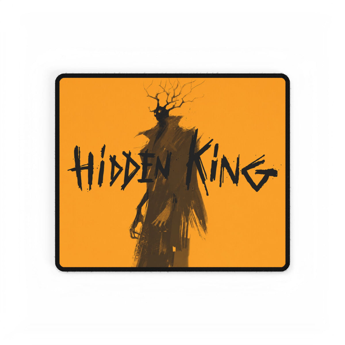 Deadlock Hidden King silhouette Desk Mat | orange gaming mouse pad
