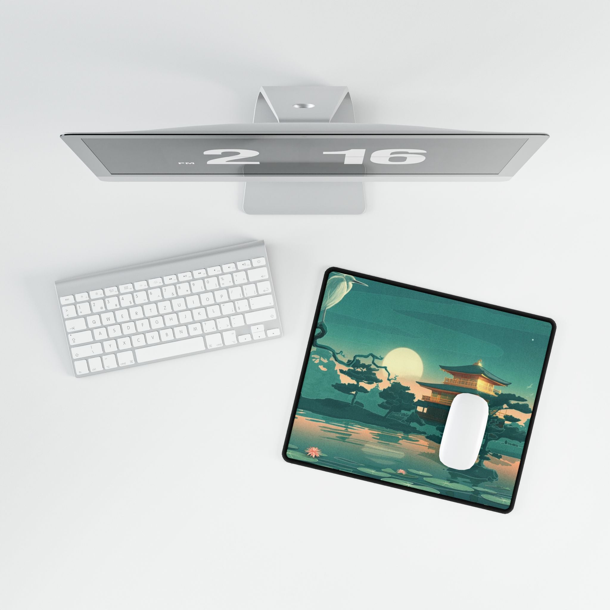 Japanese Landscape Desk Mat | Non-Slip Gaming & Office Mouse Pad, Minimalist