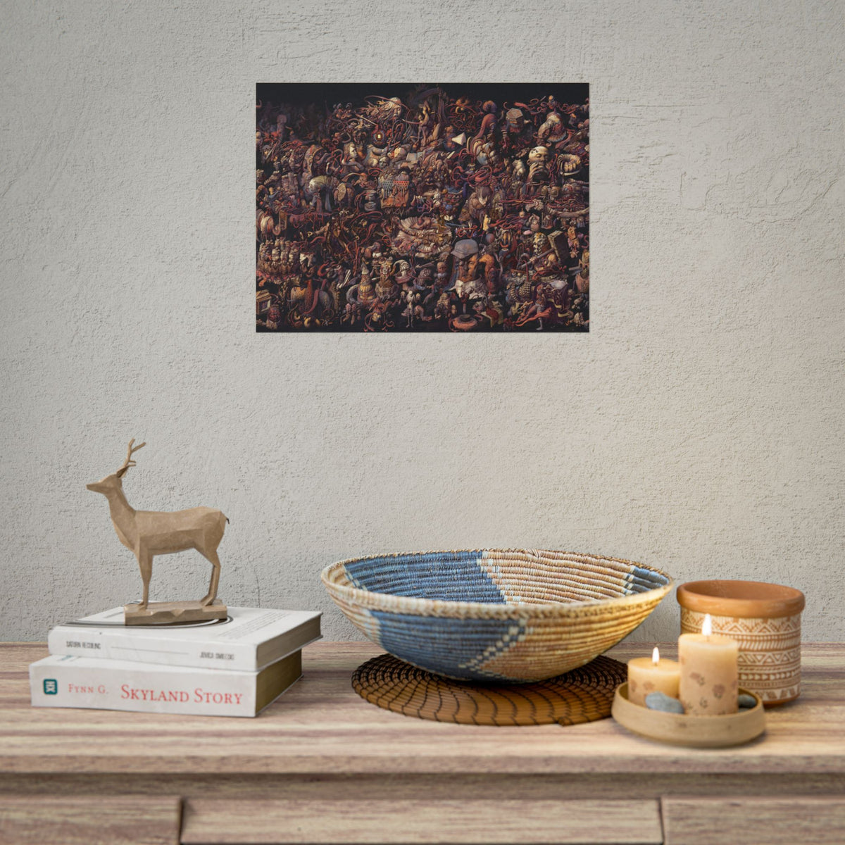 Thought Cabinet Poster, Disco Elysium Inspired Wall Art, Dark Surreal Collage Print, Detective RPG Decor, Rolled Fine Art Poster