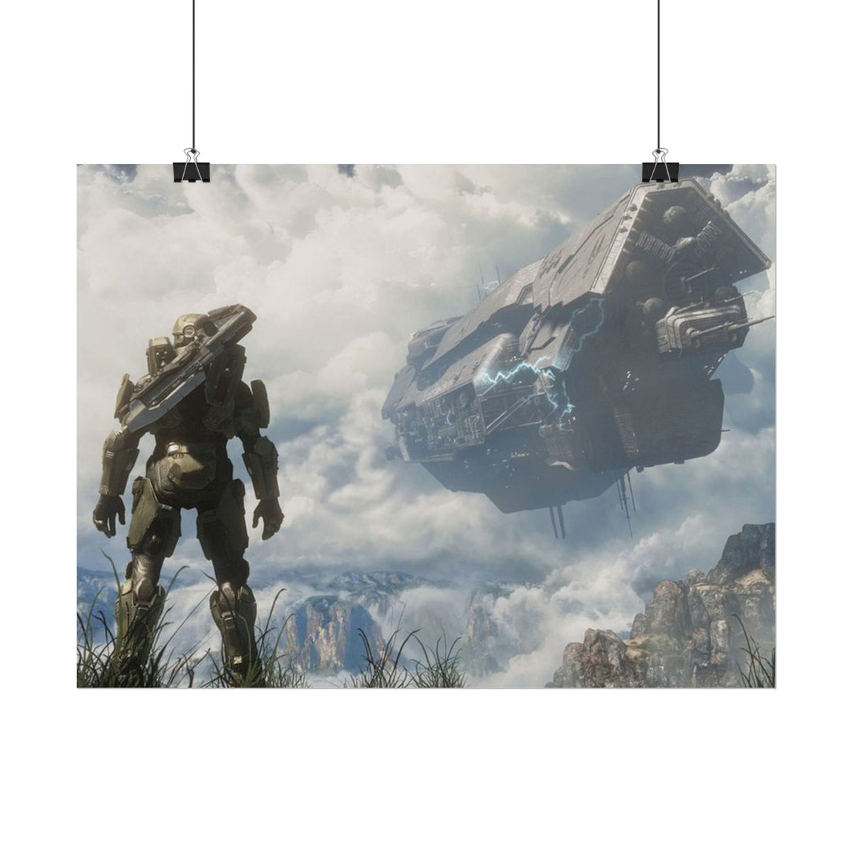 Halo Video Game Rolled Poster - Gamer Wall Decor, Artistic Print, Adventure Enthusiasts Gift, Office Artwork, Gaming Room Decoration