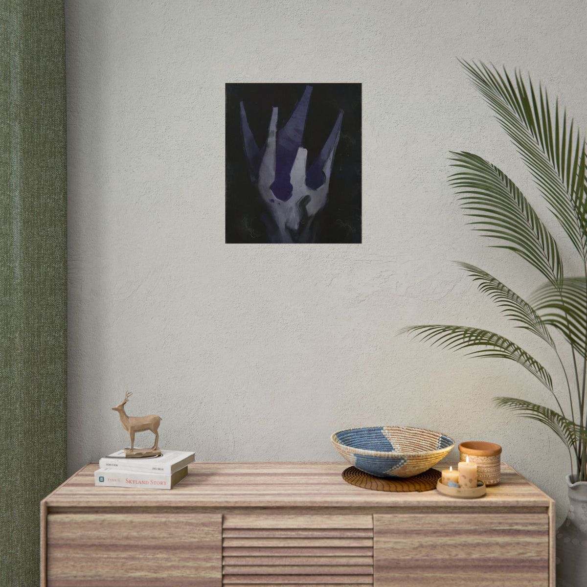 Disco Elysium Volition Poster, Moody Gaming Wall Art, Dark Indigo Giclée Print, Rolled Poster