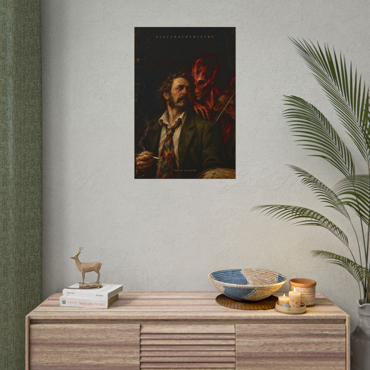 Elechtrochemistry Temptation -Disco Elysium Violinist Illustration Poster | Rolled Poster