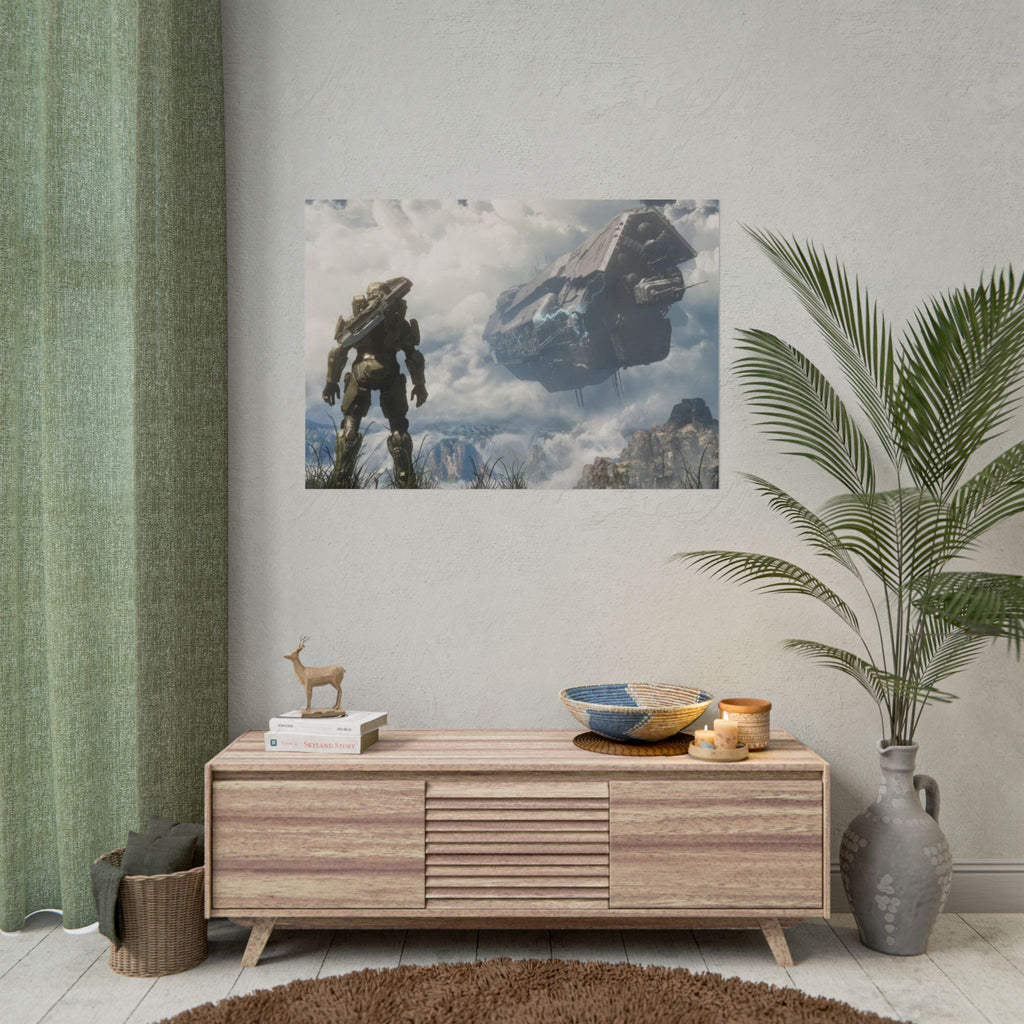 Halo Video Game Rolled Poster - Gamer Wall Decor, Artistic Print, Adventure Enthusiasts Gift, Office Artwork, Gaming Room Decoration