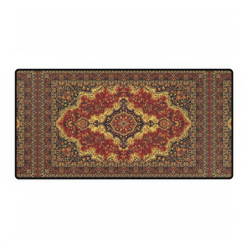 Red Persian Rug Desk Mat | Non-Slip Gaming & Office Mouse Pad, Three Sizes