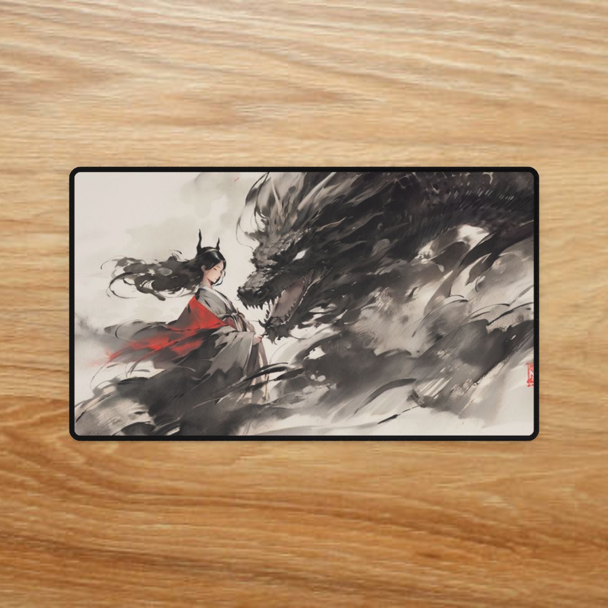 Scales & Silk Desk Mat | Non-Slip Gaming & Office Mouse Pad, Anti-Fray Edges