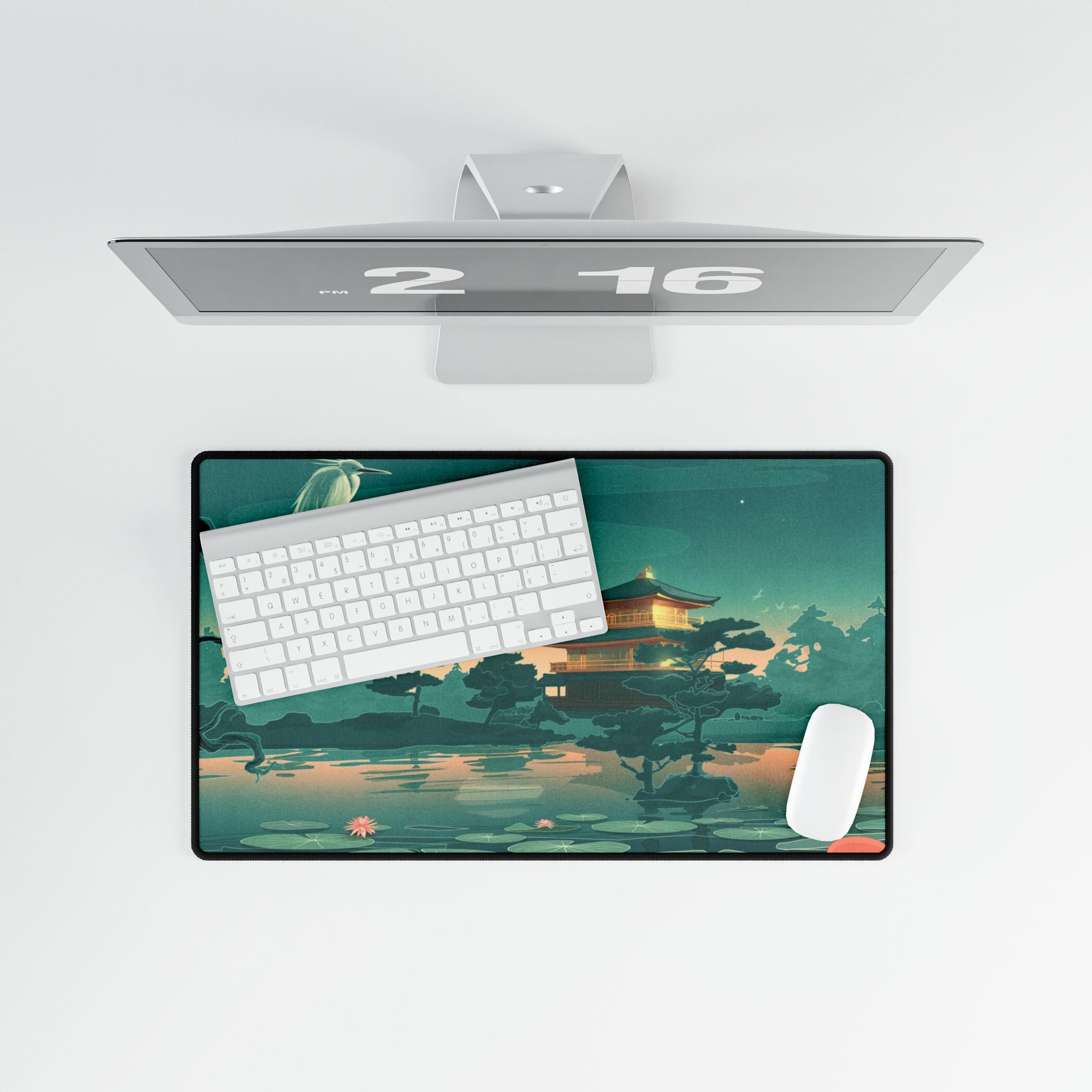 Japanese Landscape Desk Mat | Non-Slip Gaming & Office Mouse Pad, Minimalist