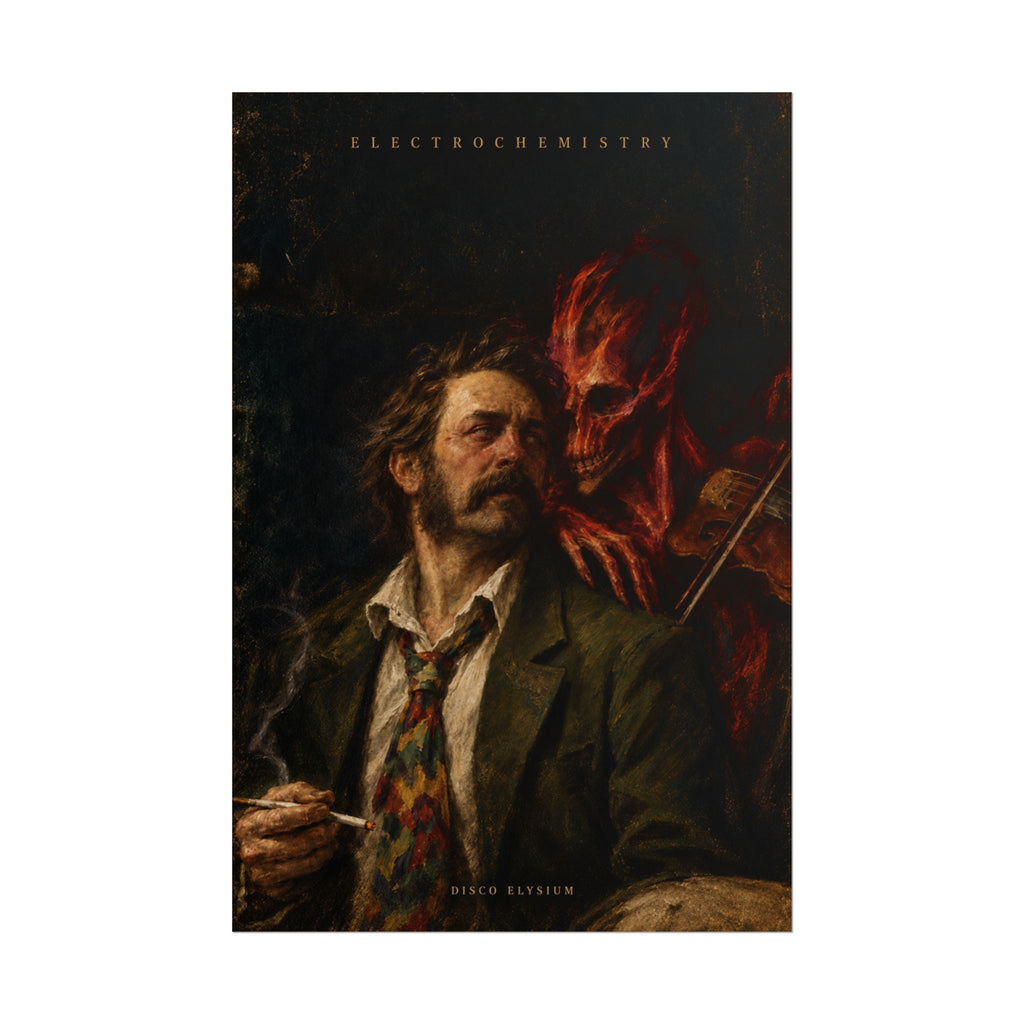 Elechtrochemistry Temptation -Disco Elysium Violinist Illustration Poster | Rolled Poster