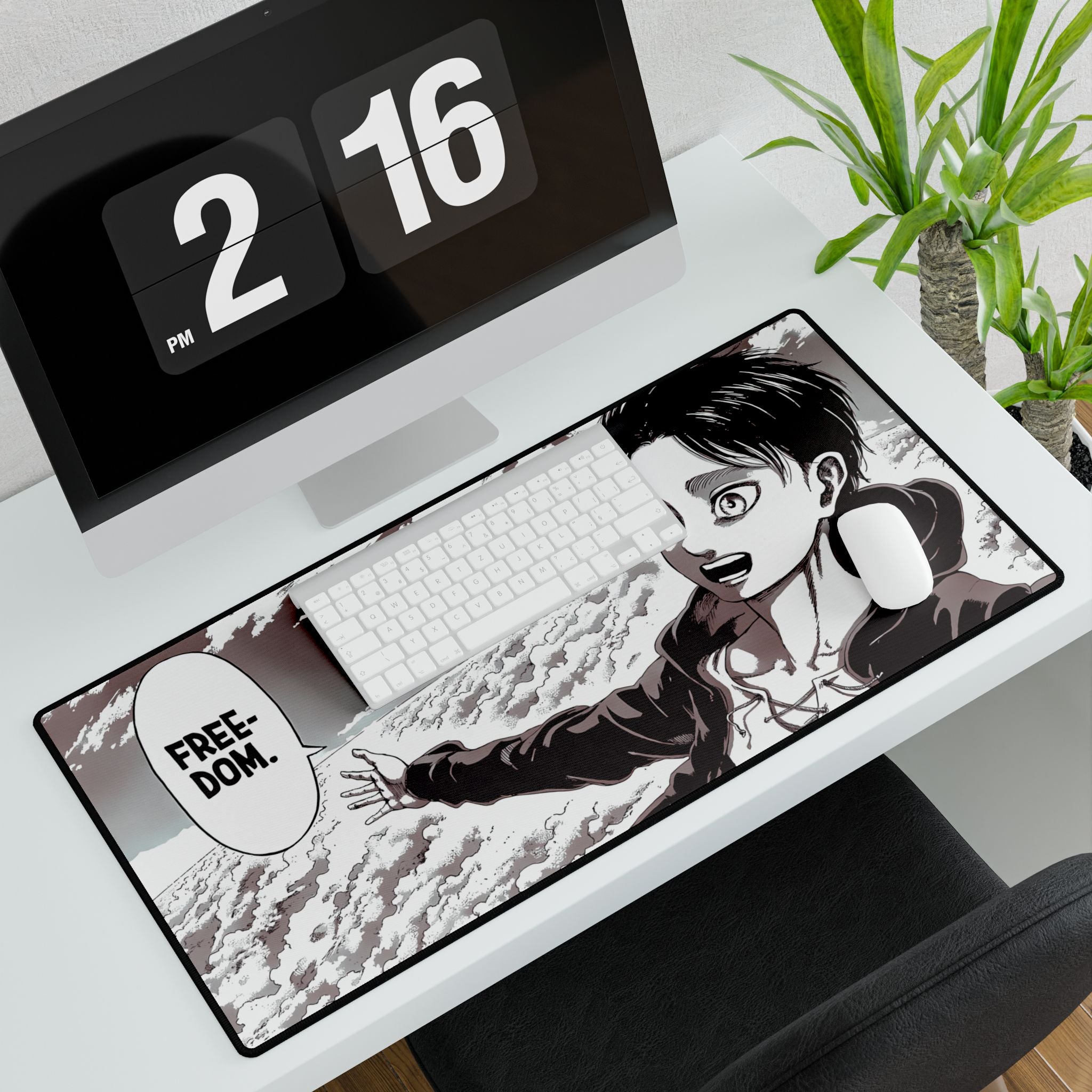 Attack on Titan Eren Yeager Desk Mat | XL Anime Gaming Mouse Pad
