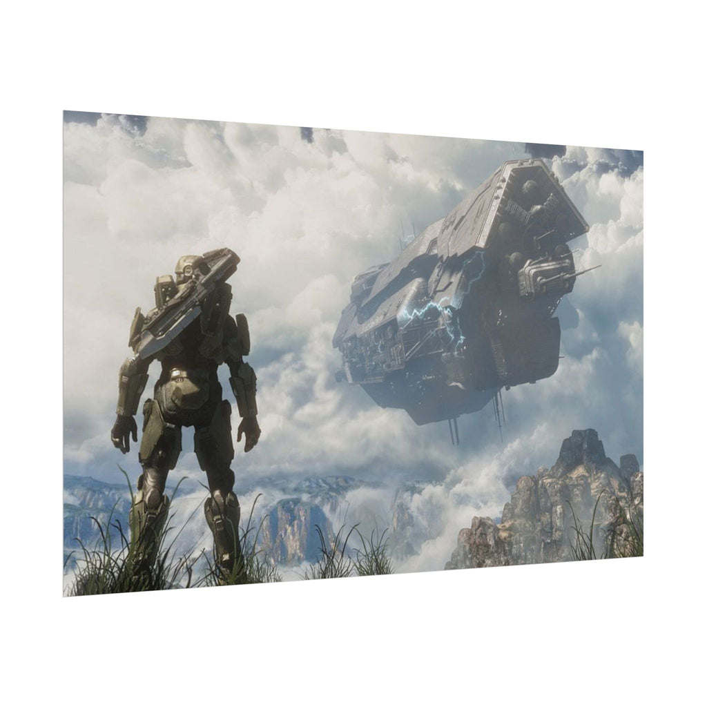 Halo Video Game Rolled Poster - Gamer Wall Decor, Artistic Print, Adventure Enthusiasts Gift, Office Artwork, Gaming Room Decoration