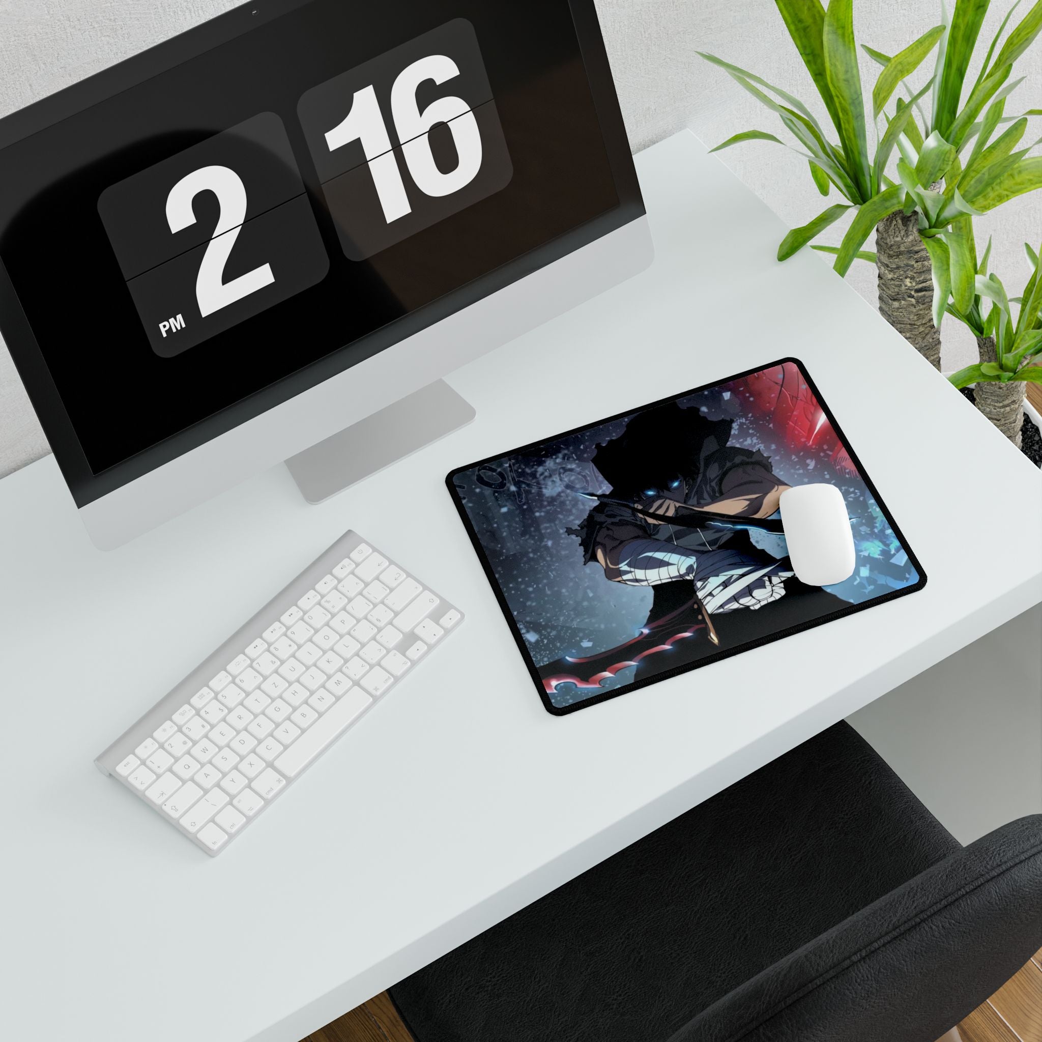 Solo Leveling Sung Jin-Woo Desk Mat | XL Anime Gaming Mouse Pad, Non-Slip