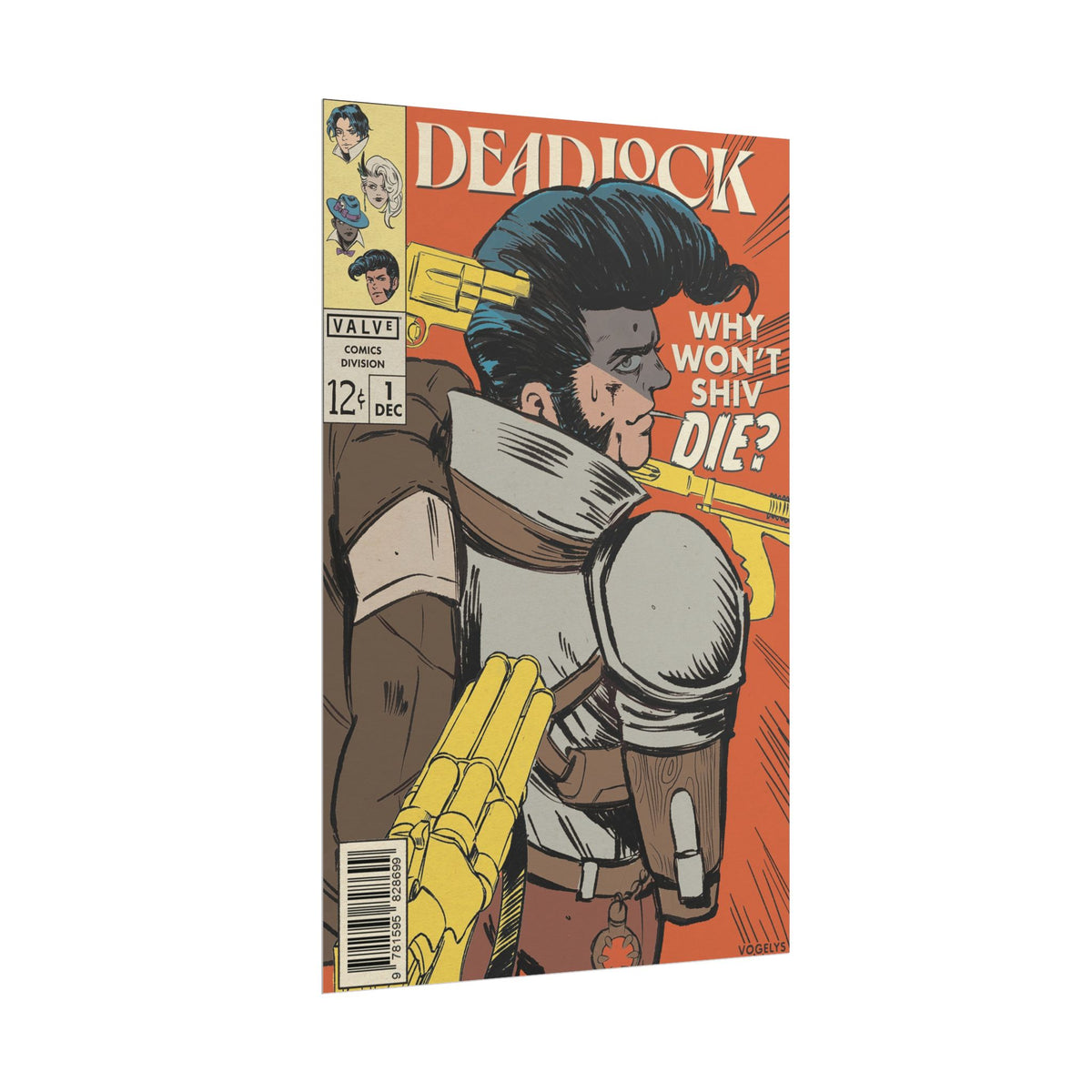 Shiv Deadlock Comic Cover Rolled Poster | Retro Superhero Pop Art