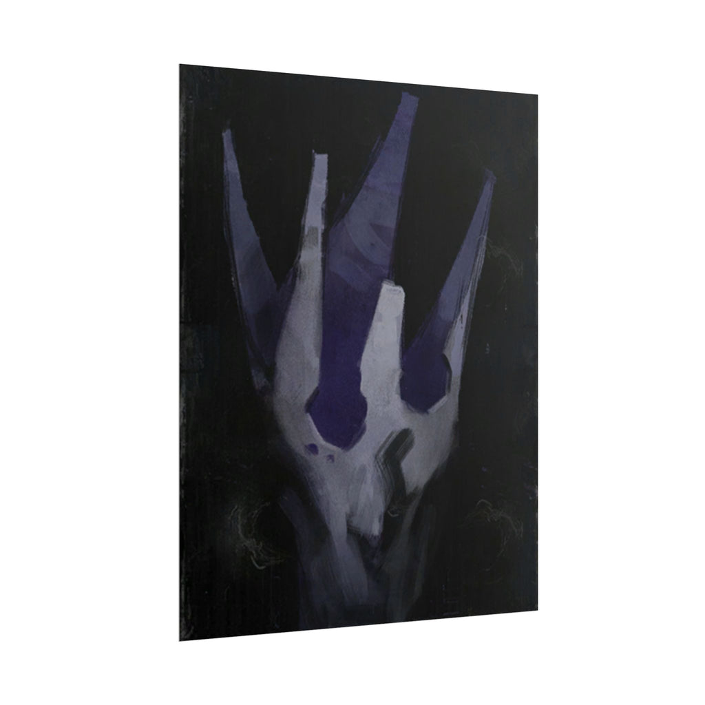 Disco Elysium Volition Poster, Moody Gaming Wall Art, Dark Indigo Giclée Print, Rolled Poster
