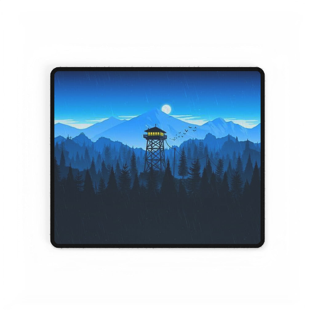 Firewatch Desk Mat — Blue Forest Scenic gaming Mouse Pad