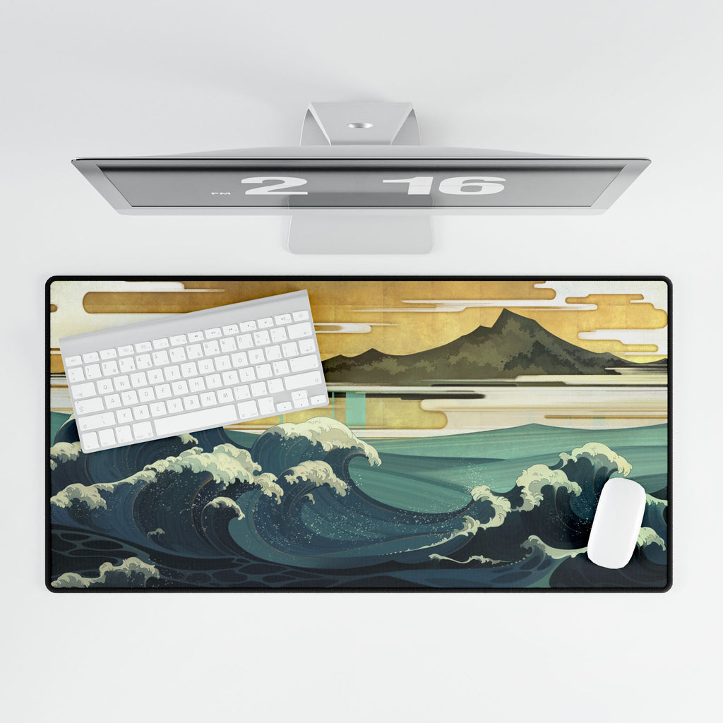 Under the Wave off Kanagawa Desk Mat | XL Non-Slip Gaming & Office Mouse Pad