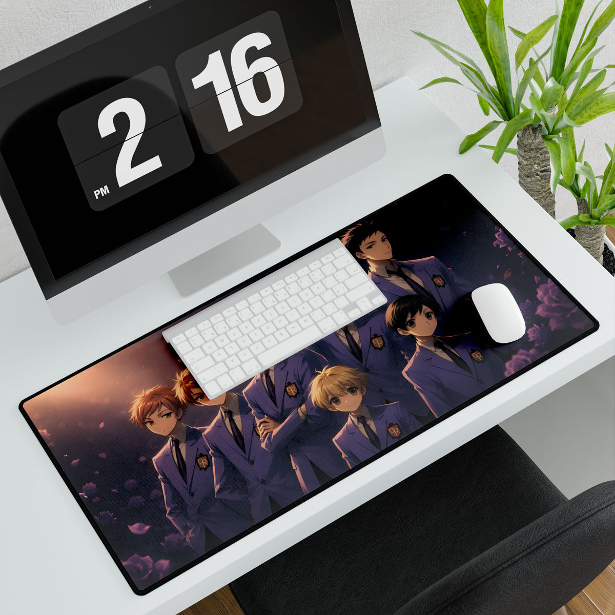 Anime School Uniform Boys Desk Mat | Large Gaming Mouse Pad