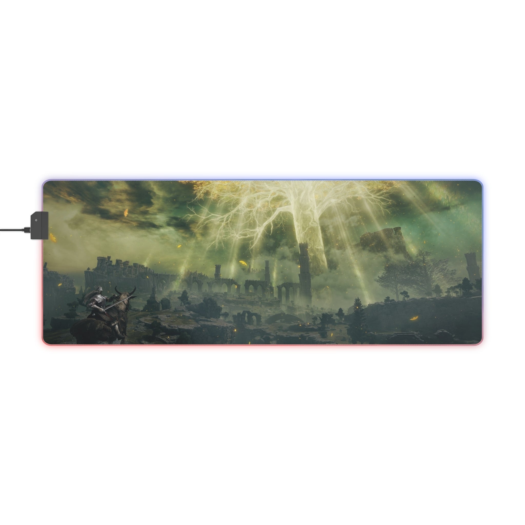 Elden Ring LED RGB Gaming Mouse Pad | Non-Slip, USB Connector, Soft Cloth