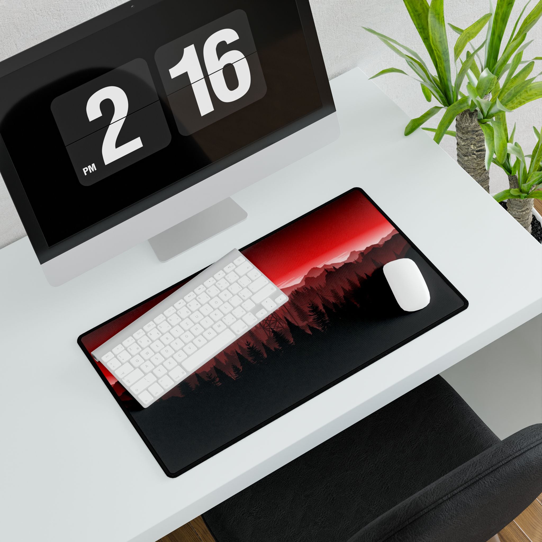 Firewatch Watchtower Landscape Game Desk Mats, Gaming Mouse Pad, Anti-Fray Large Work Mat, Computer Pad, Office Desk Accessories