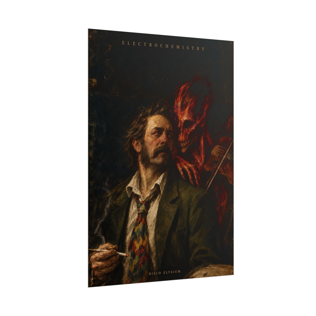 Elechtrochemistry Temptation -Disco Elysium Violinist Illustration Poster | Rolled Poster