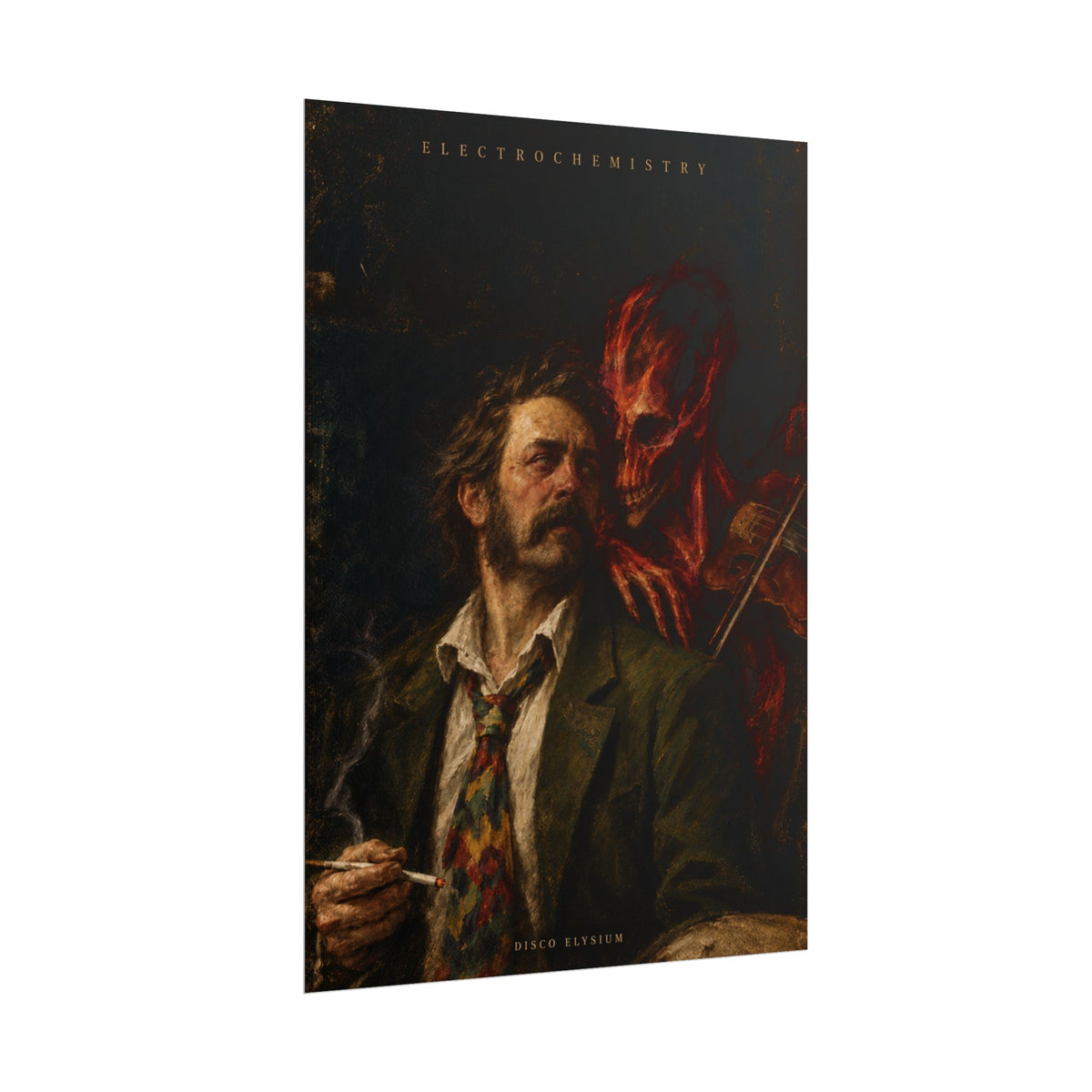 Elechtrochemistry Temptation -Disco Elysium Violinist Illustration Poster | Rolled Poster