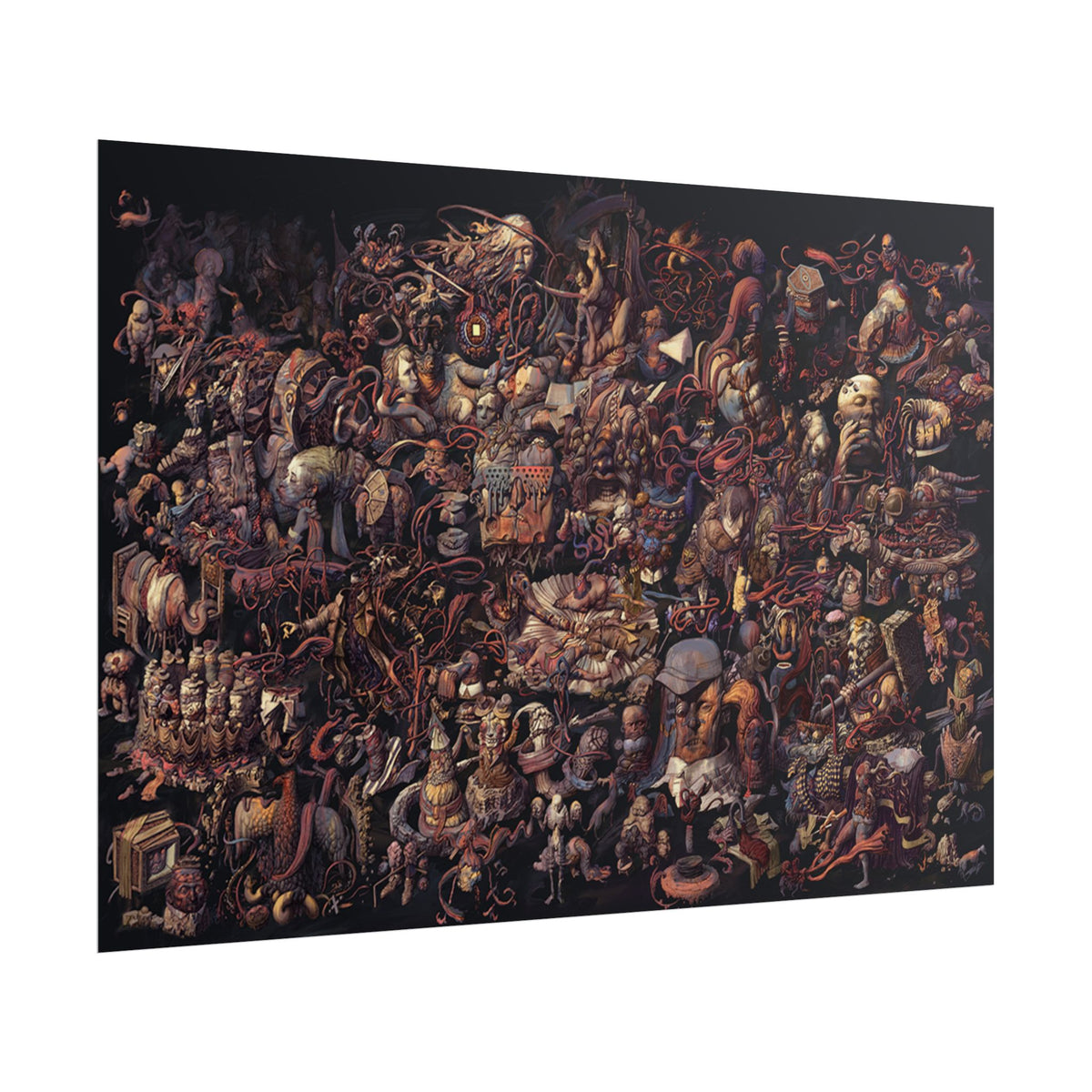 Thought Cabinet Poster, Disco Elysium Inspired Wall Art, Dark Surreal Collage Print, Detective RPG Decor, Rolled Fine Art Poster