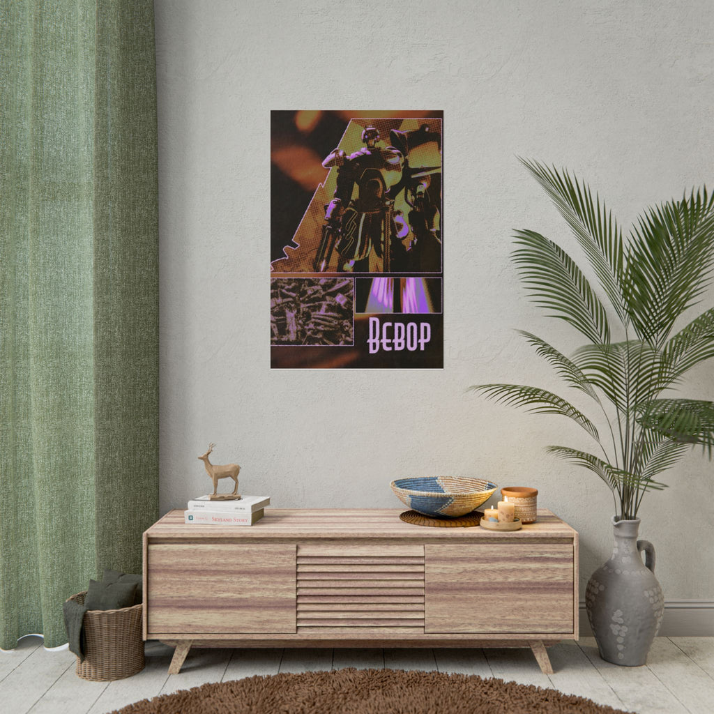 Bebop Deadlock Robot Poster Rolled Posters | Cyberpunk Mech Art, Neon Collage
