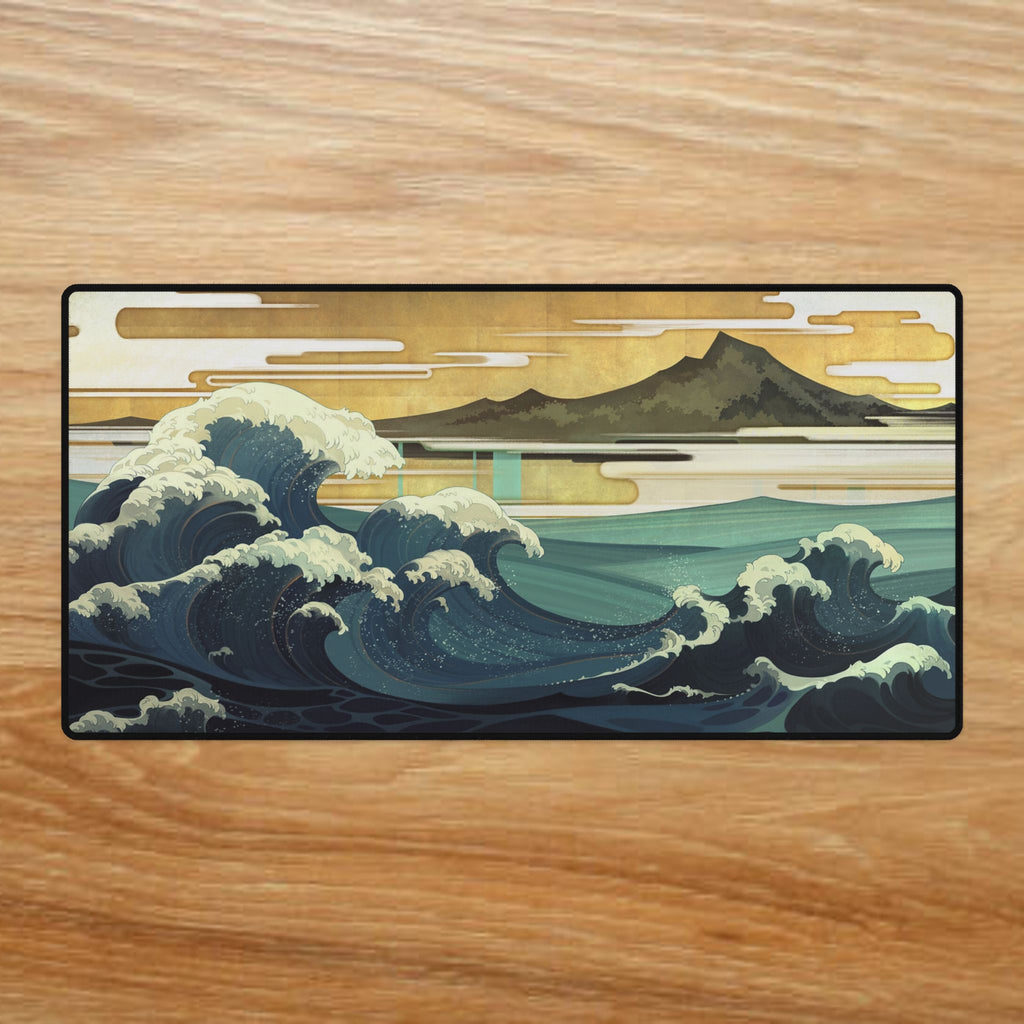 Under the Wave off Kanagawa Desk Mat | XL Non-Slip Gaming & Office Mouse Pad
