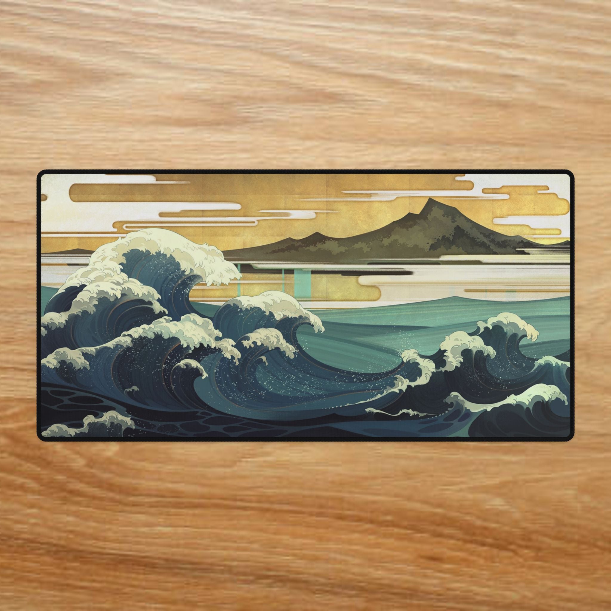 Under the Wave off Kanagawa Desk Mat | XL Non-Slip Gaming & Office Mouse Pad
