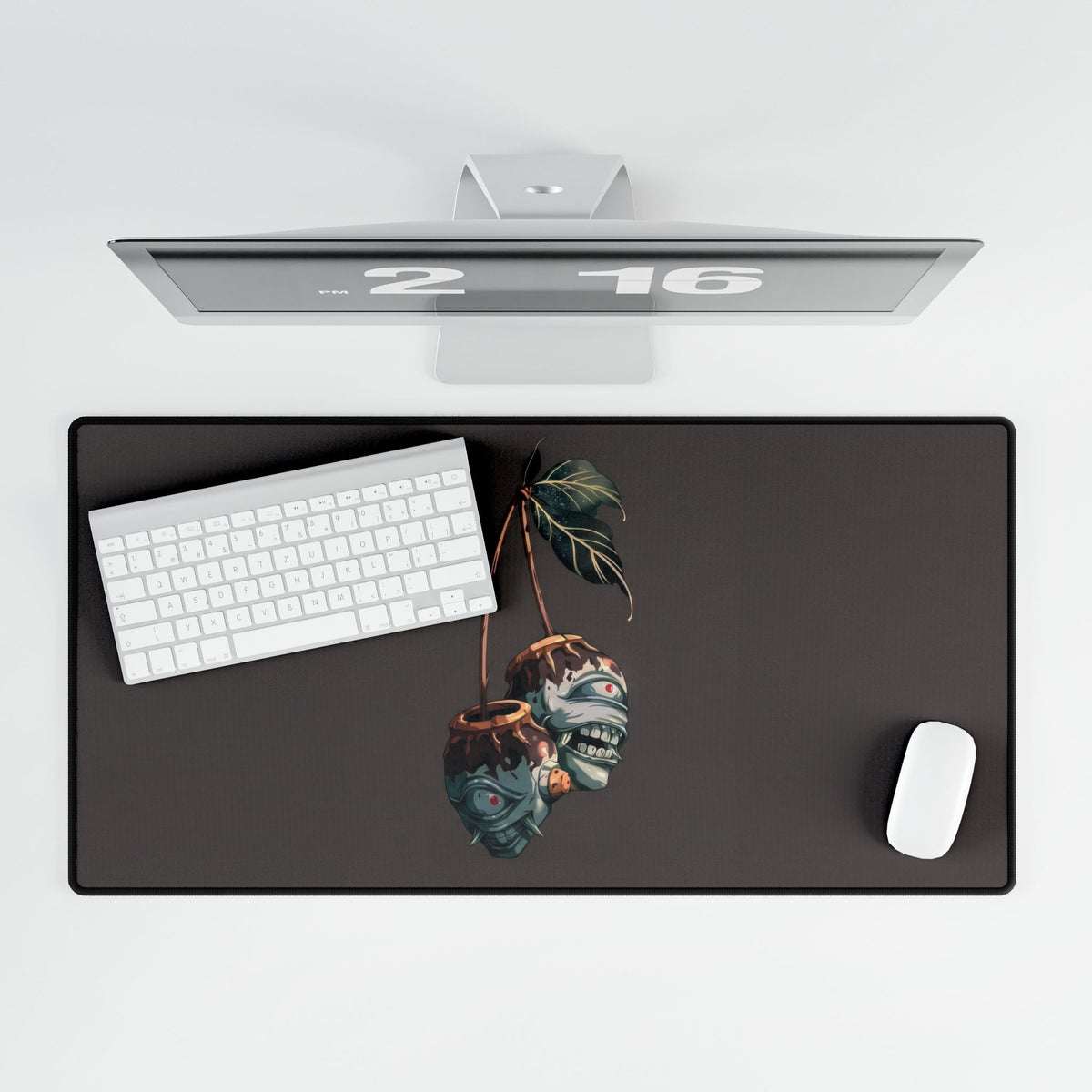 Wilted JJK Blue Roses Desk Mat | Dark Botanical Mousepad
