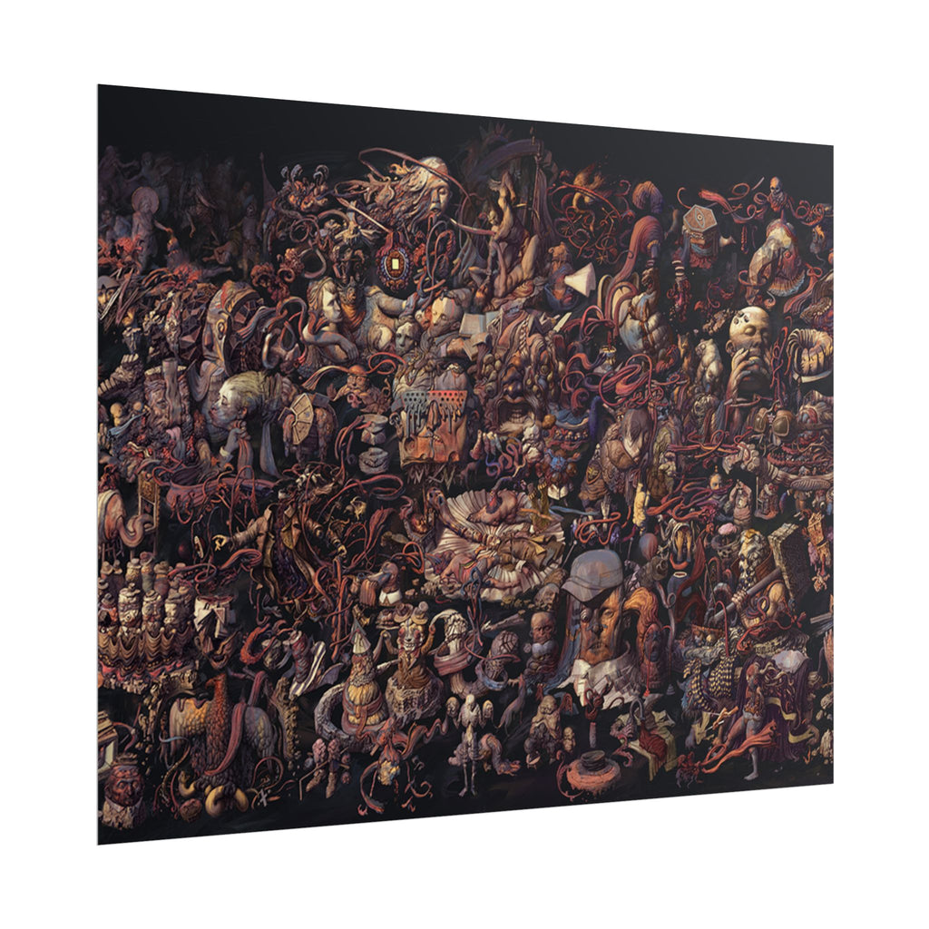 Thought Cabinet Poster, Disco Elysium Inspired Wall Art, Dark Surreal Collage Print, Detective RPG Decor, Rolled Fine Art Poster
