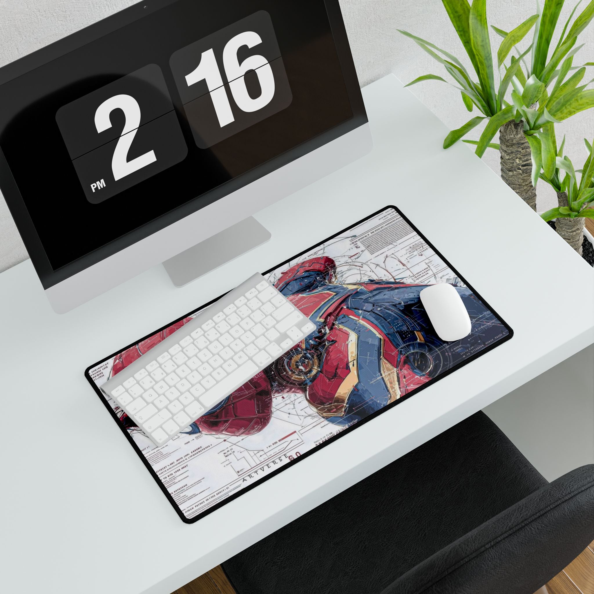 Spider-Man Tech Blueprint Desk Mat | Large Gaming & Office Mouse Pad