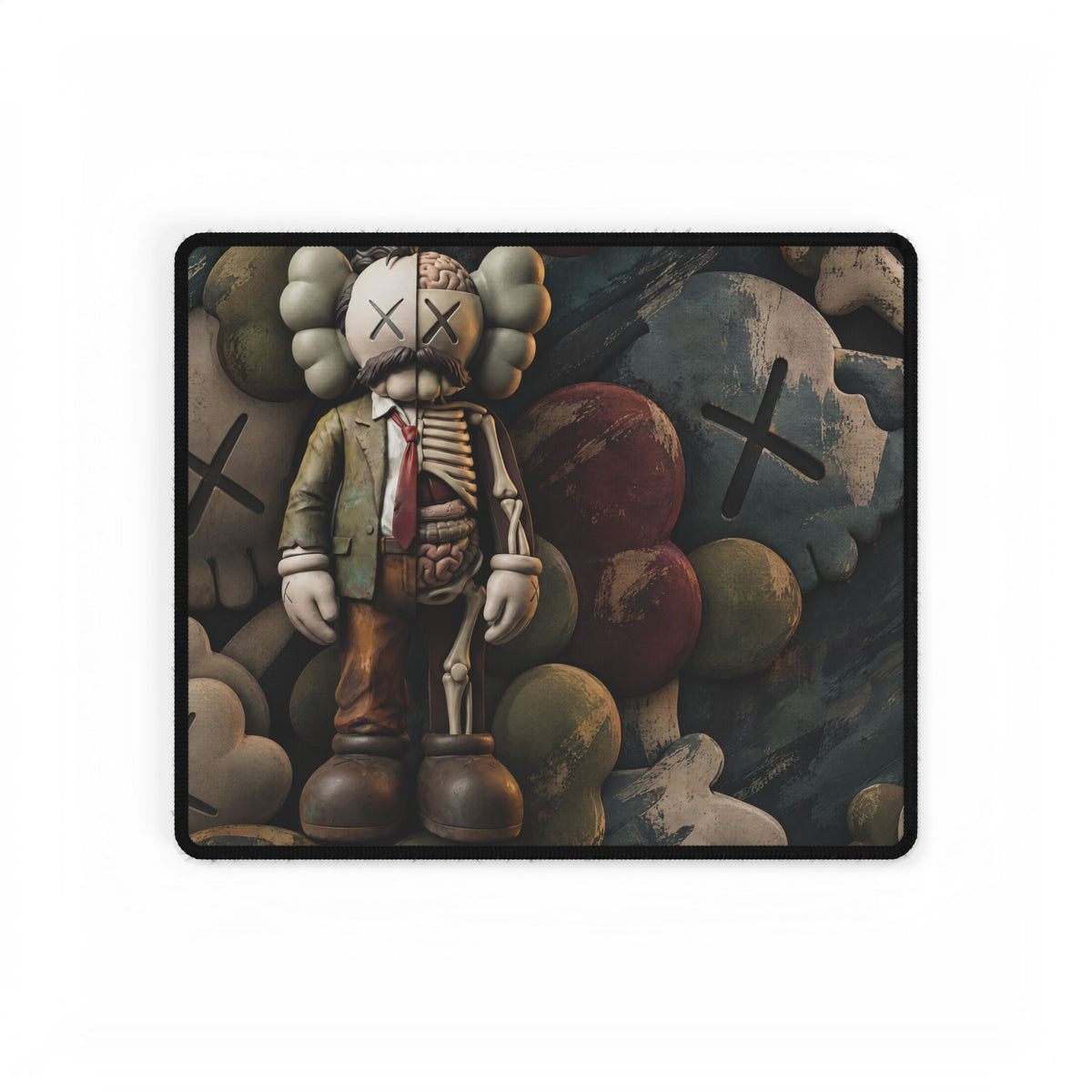 Companion Skeleton Disco Elysium Illustration Desk Mat | Large Gaming/Work Desk Pad