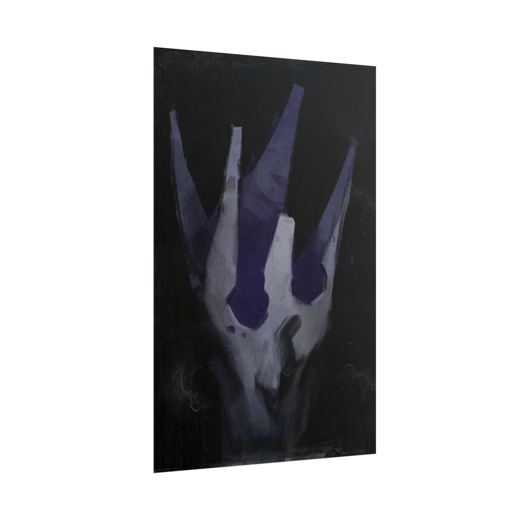 Disco Elysium Volition Poster, Moody Gaming Wall Art, Dark Indigo Giclée Print, Rolled Poster