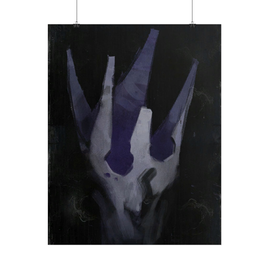 Disco Elysium Volition Poster, Moody Gaming Wall Art, Dark Indigo Giclée Print, Rolled Poster