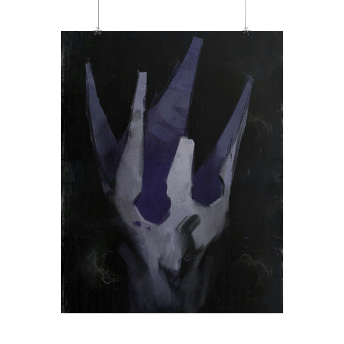Disco Elysium Volition Poster, Moody Gaming Wall Art, Dark Indigo Giclée Print, Rolled Poster