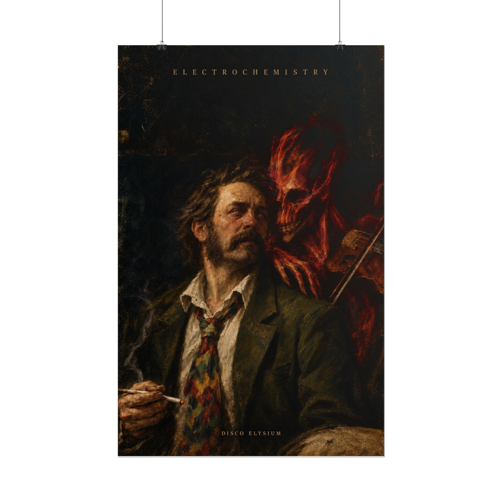 Elechtrochemistry Temptation -Disco Elysium Violinist Illustration Poster | Rolled Poster