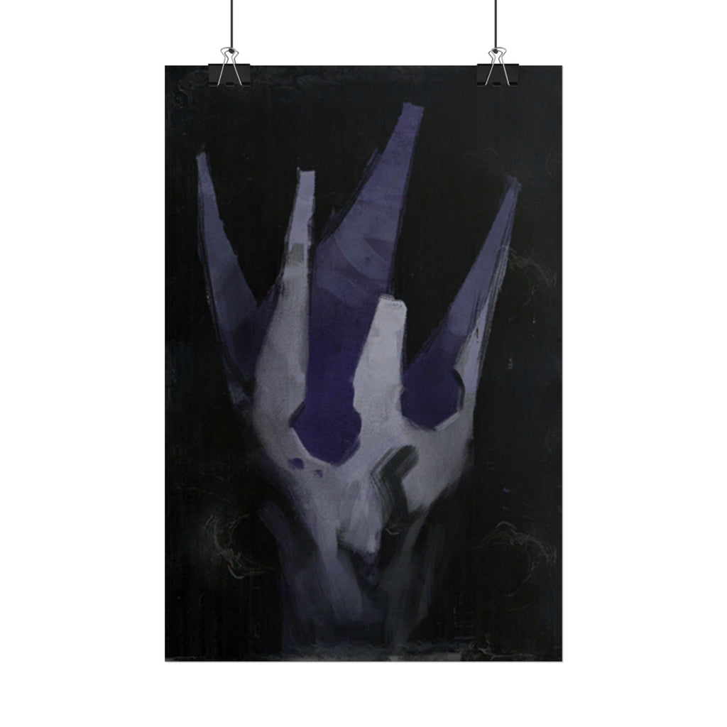 Disco Elysium Volition Poster, Moody Gaming Wall Art, Dark Indigo Giclée Print, Rolled Poster