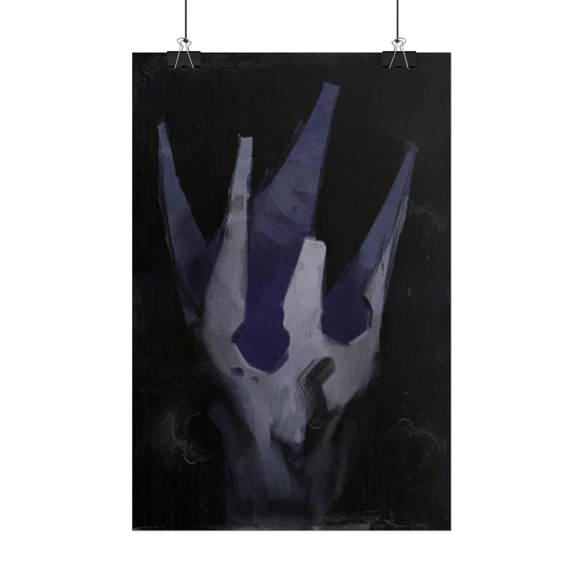 Disco Elysium Volition Poster, Moody Gaming Wall Art, Dark Indigo Giclée Print, Rolled Poster