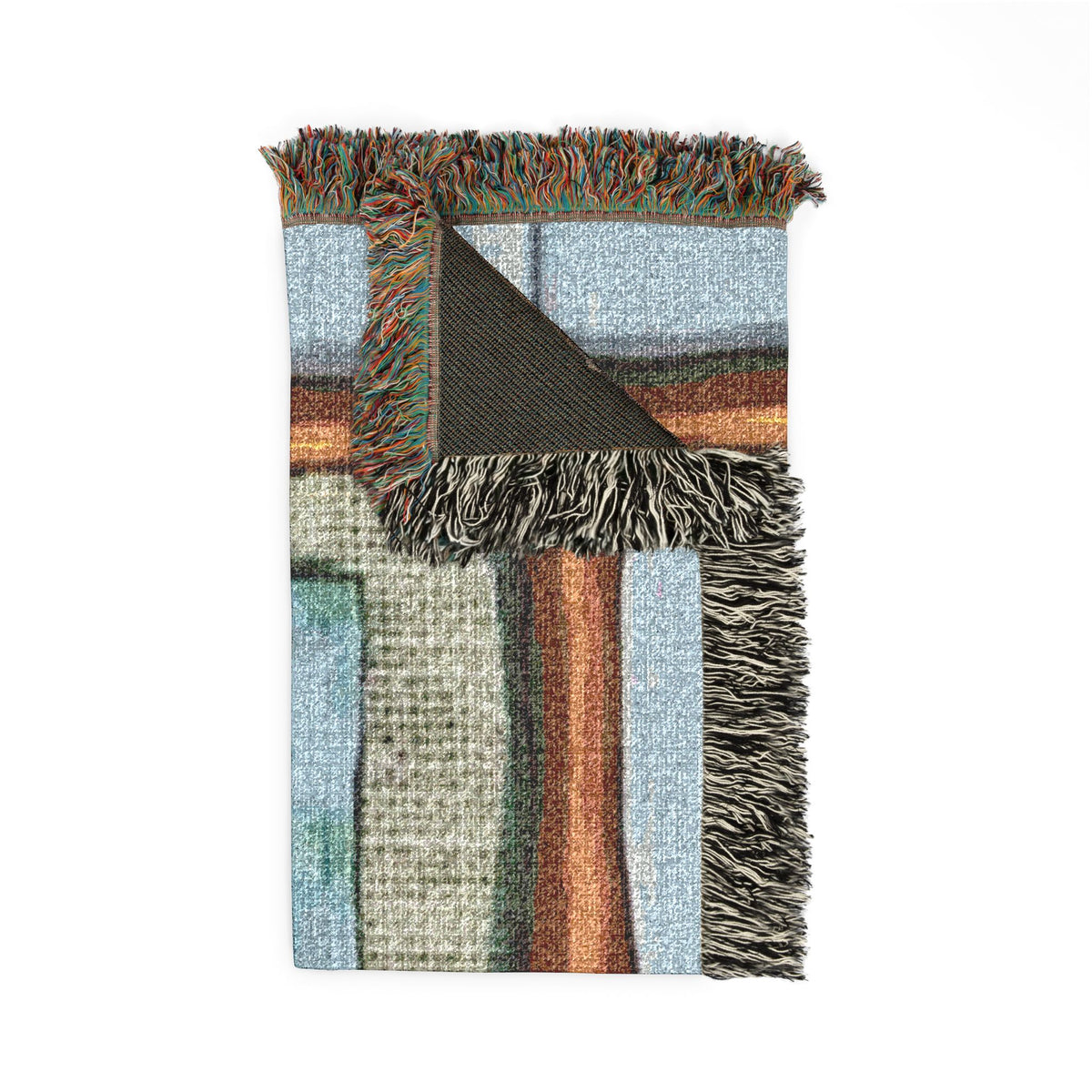 Smiley Dollar Frame Woven Blanket | Money Motif Throw, Decorative Tapestry