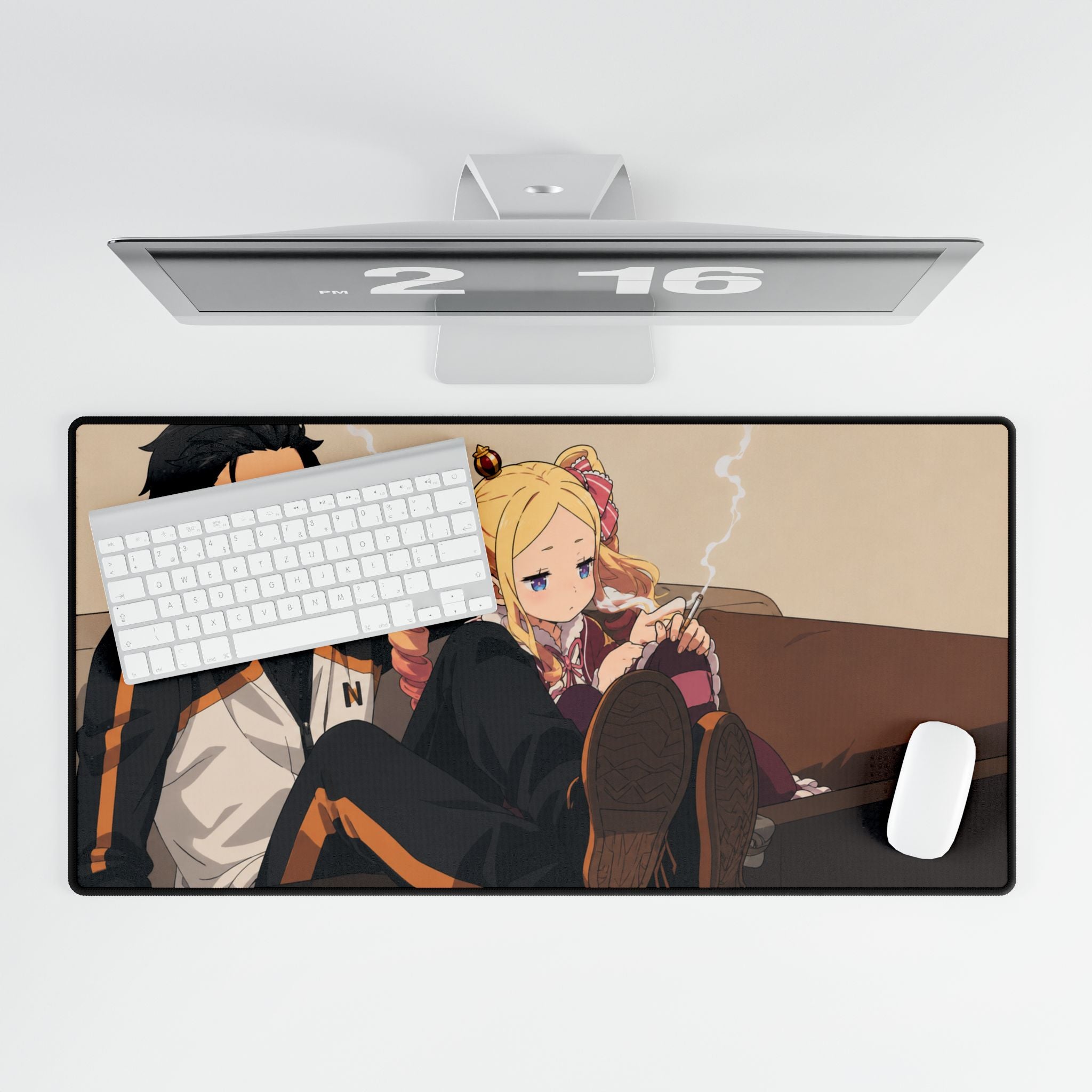 RE:zero Desk Mat — Relaxed Lounge Gaming/Office Mouse Pad