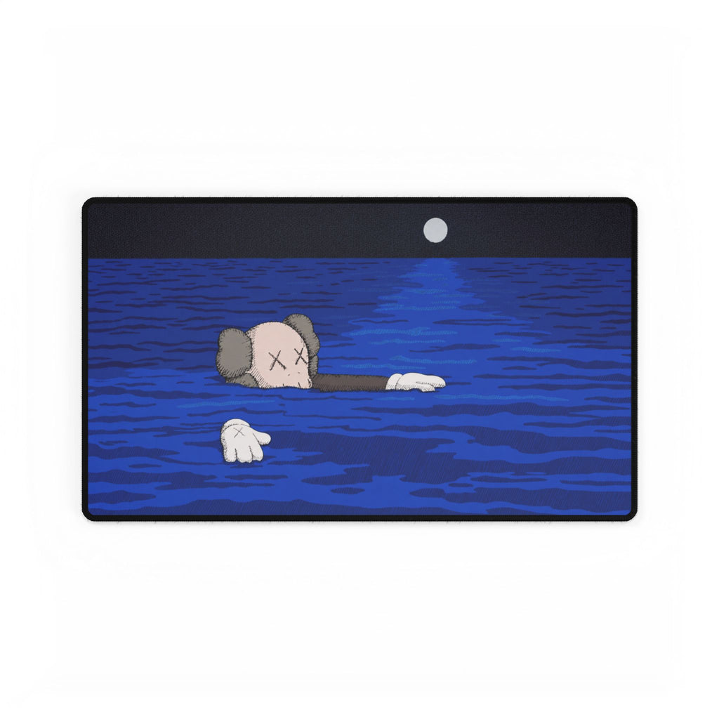 Floating Cartoon Character Desk Mat | Blue Ocean Scene