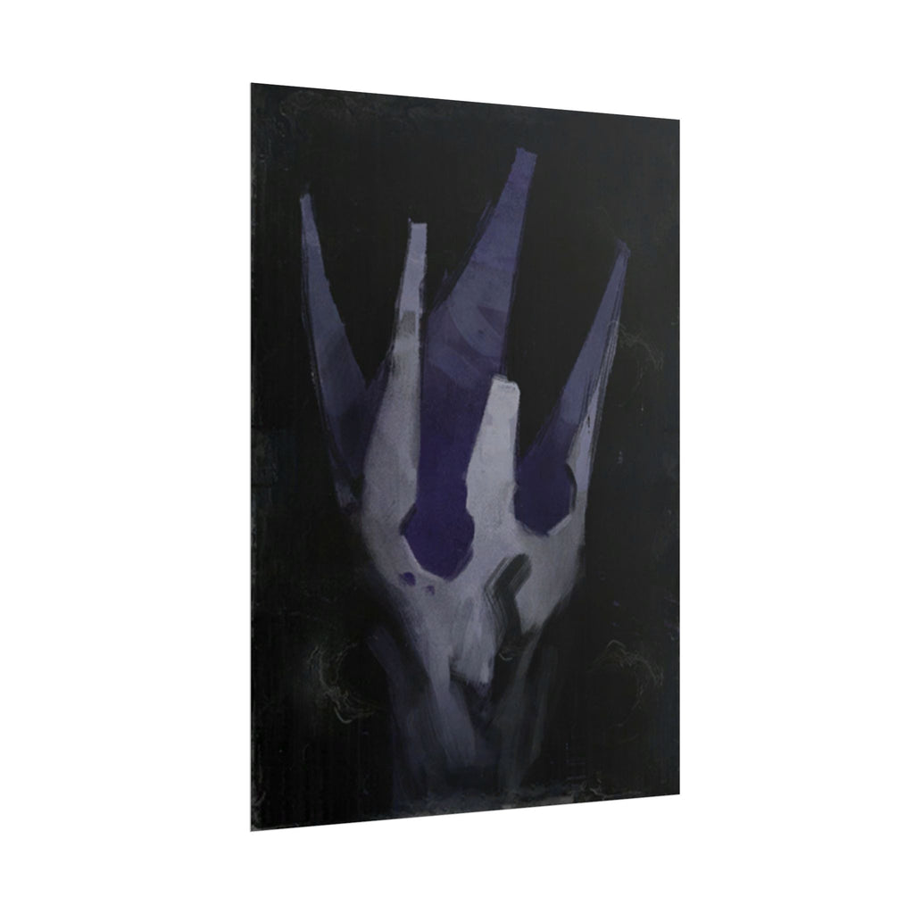 Disco Elysium Volition Poster, Moody Gaming Wall Art, Dark Indigo Giclée Print, Rolled Poster