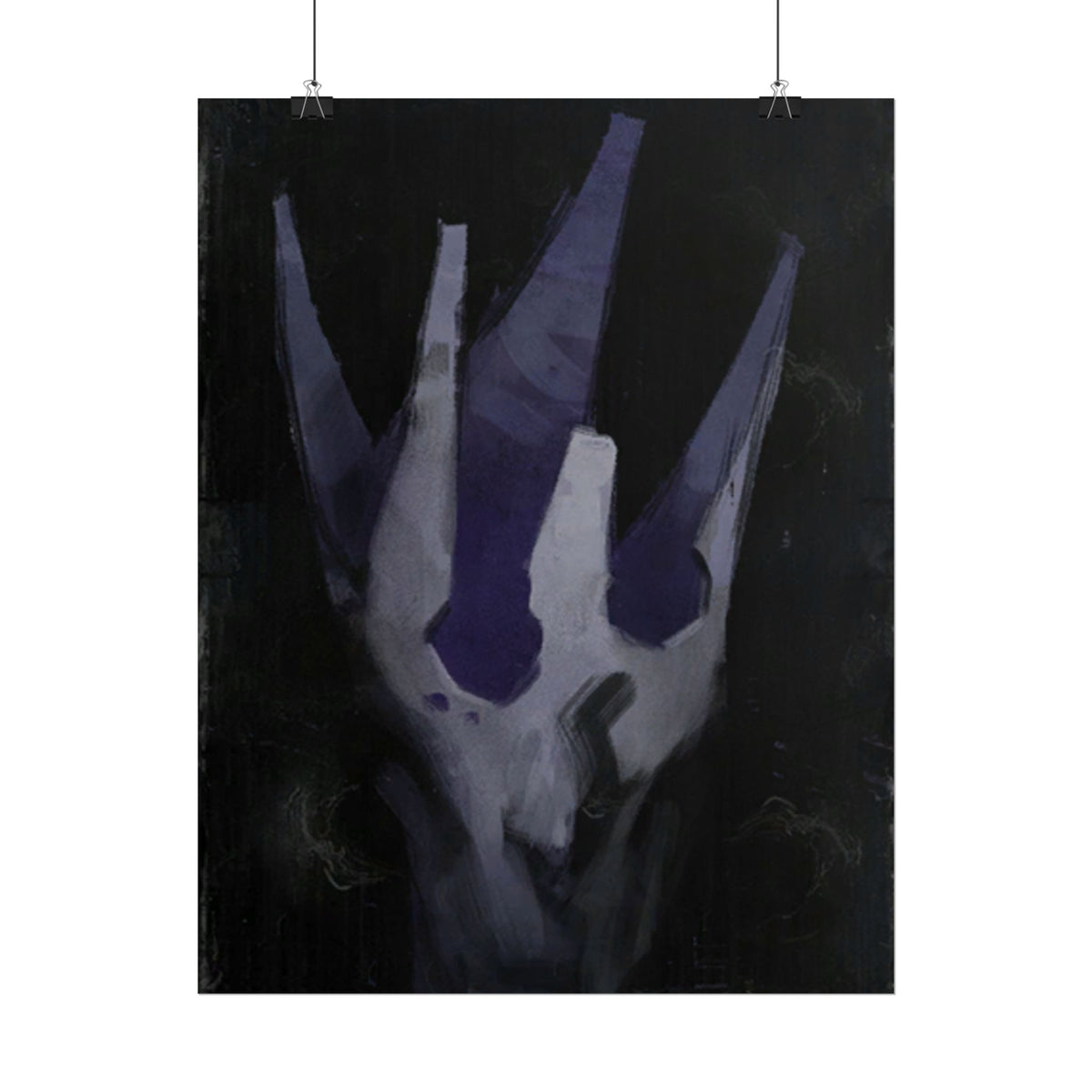 Disco Elysium Volition Poster, Moody Gaming Wall Art, Dark Indigo Giclée Print, Rolled Poster