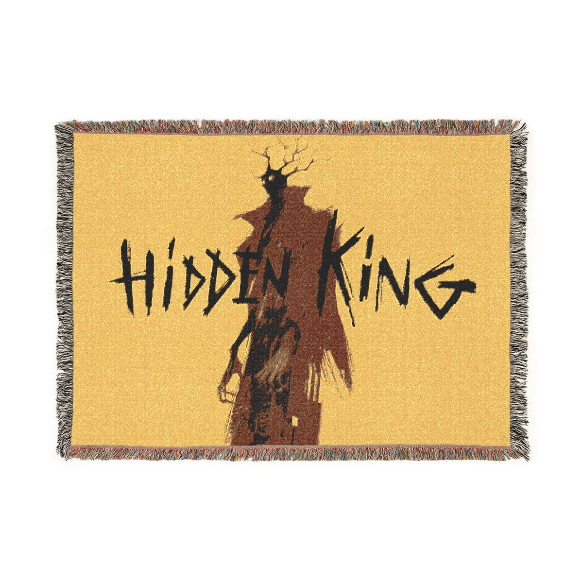 Deadlock - Hidden King woven blanket | dark fantasy silhouette, gothic typography