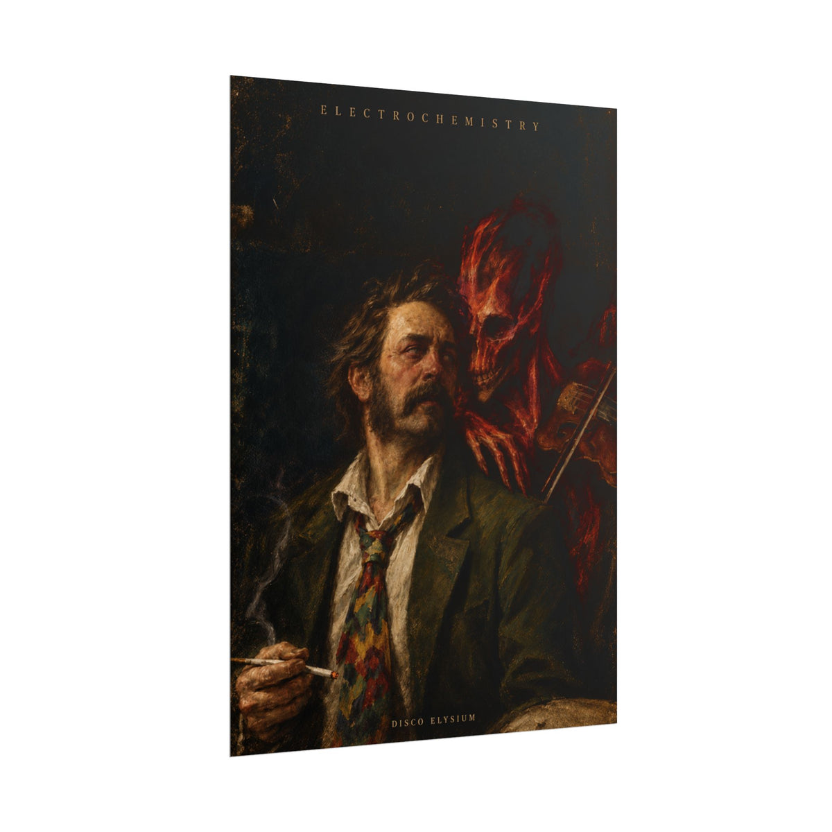 Elechtrochemistry Temptation -Disco Elysium Violinist Illustration Poster | Rolled Poster