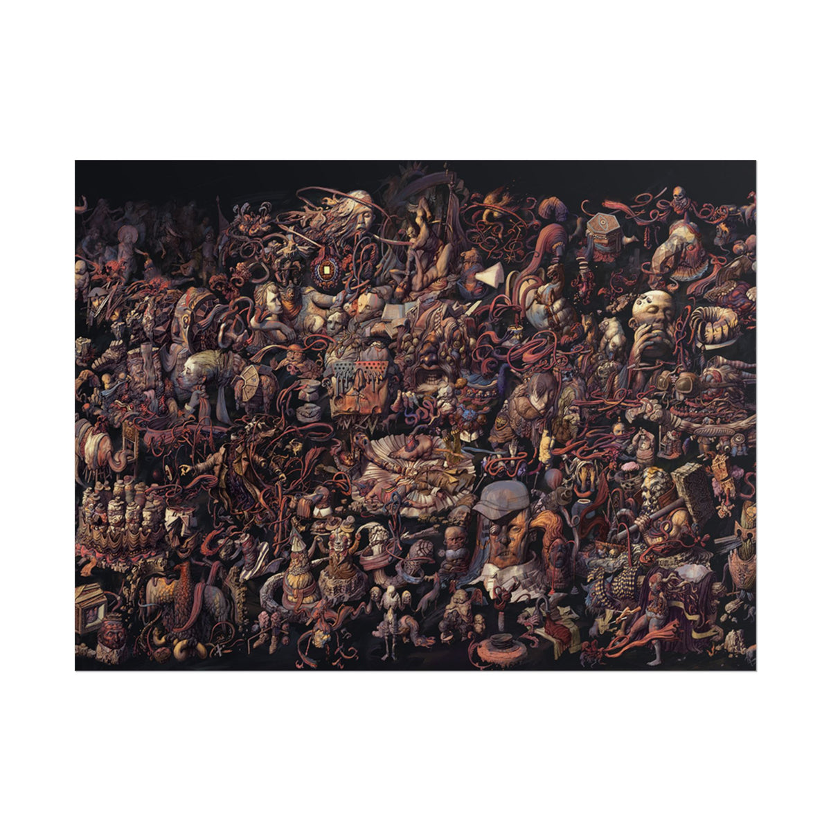 Thought Cabinet Poster, Disco Elysium Inspired Wall Art, Dark Surreal Collage Print, Detective RPG Decor, Rolled Fine Art Poster