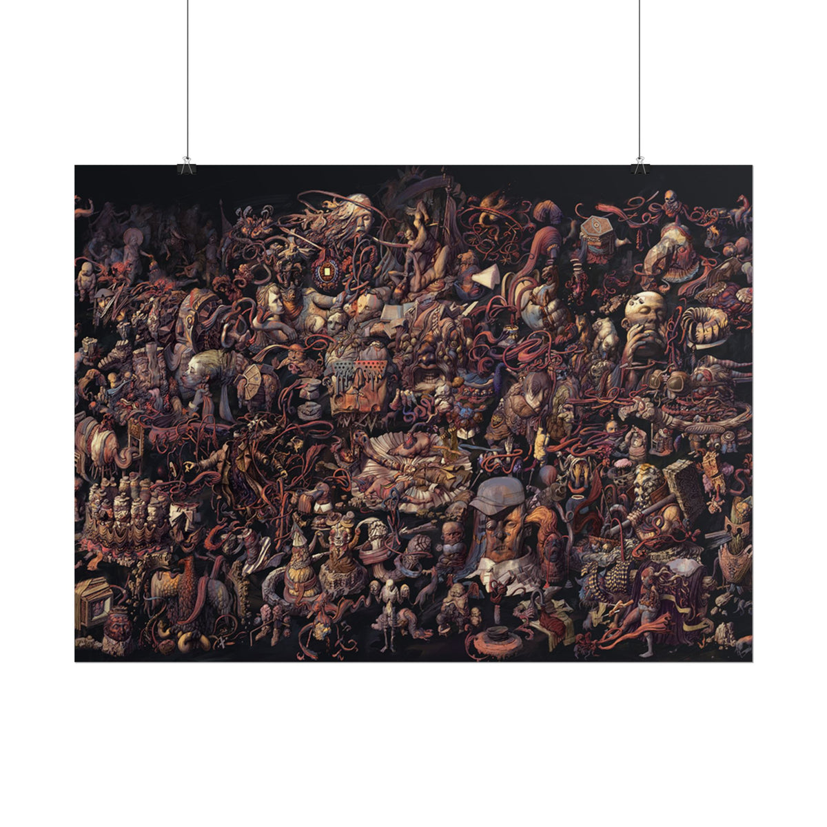 Thought Cabinet Poster, Disco Elysium Inspired Wall Art, Dark Surreal Collage Print, Detective RPG Decor, Rolled Fine Art Poster