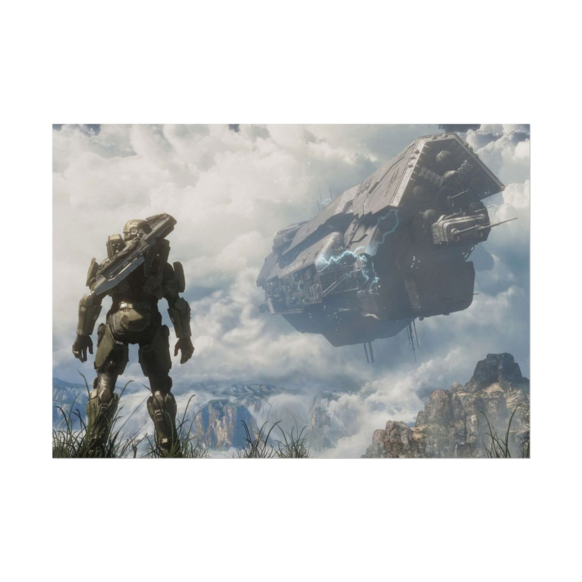 Halo Video Game Rolled Poster - Gamer Wall Decor, Artistic Print, Adventure Enthusiasts Gift, Office Artwork, Gaming Room Decoration