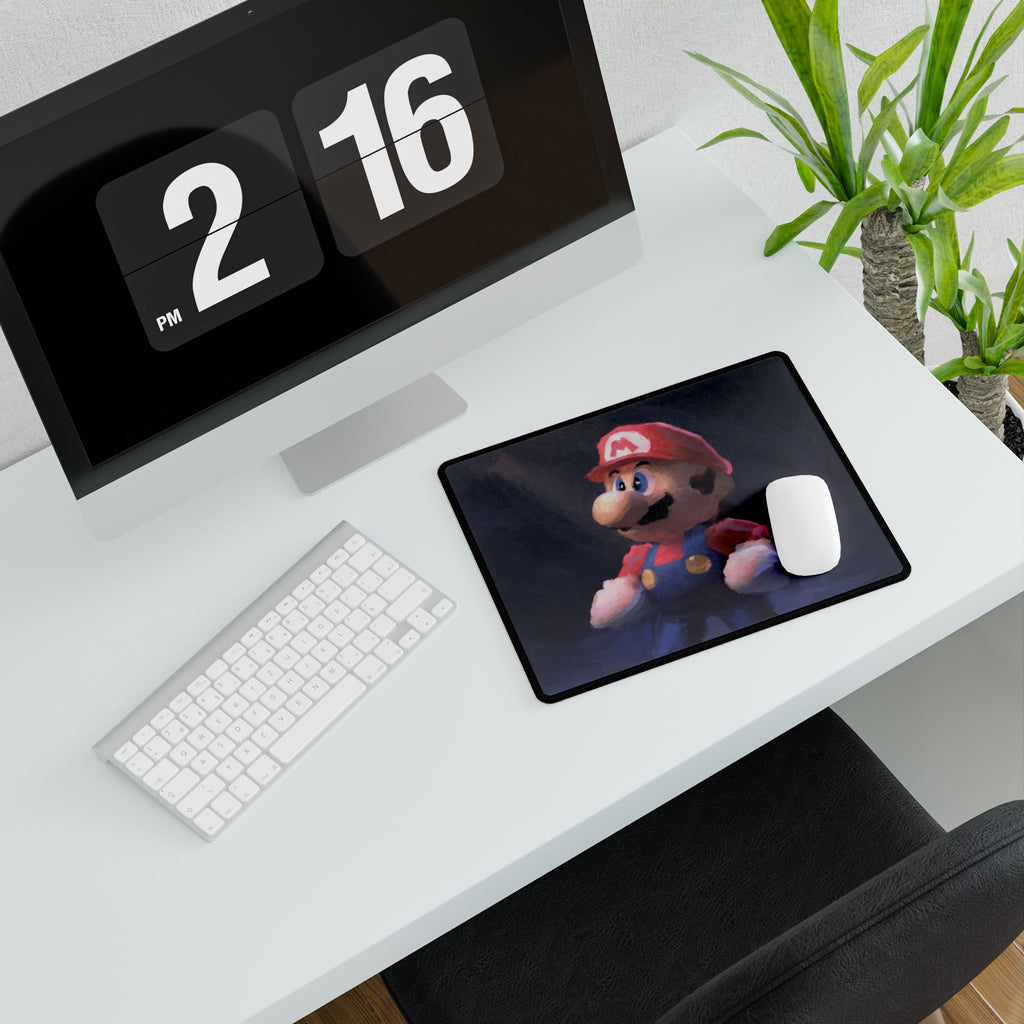 Plush Mario Character Desk Mat | Gaming Mouse Pad