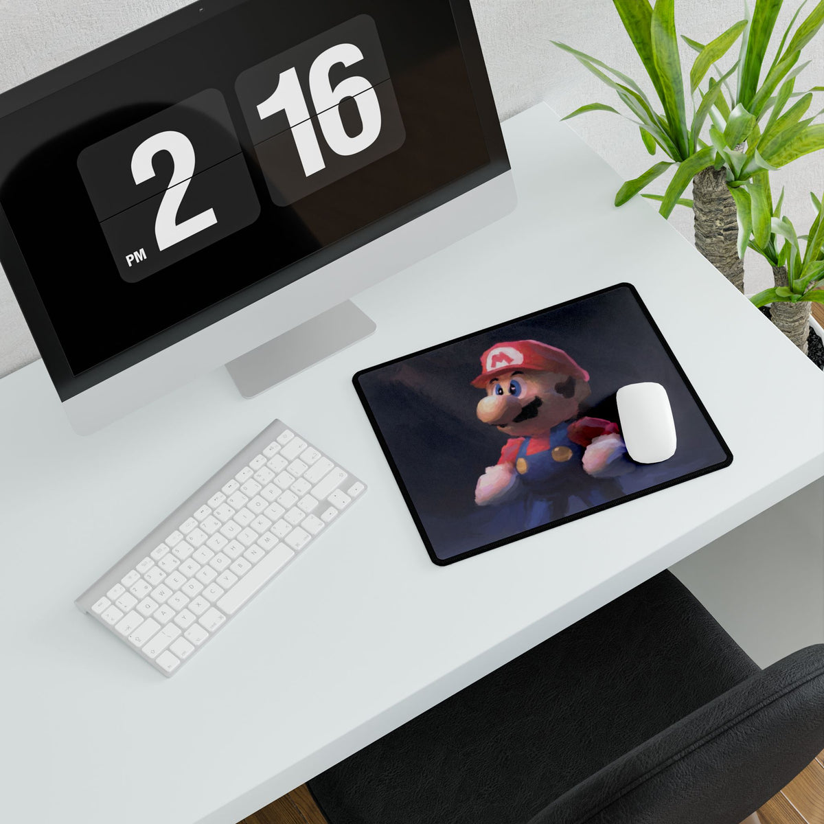 Plush Mario Character Desk Mat | Gaming Mouse Pad
