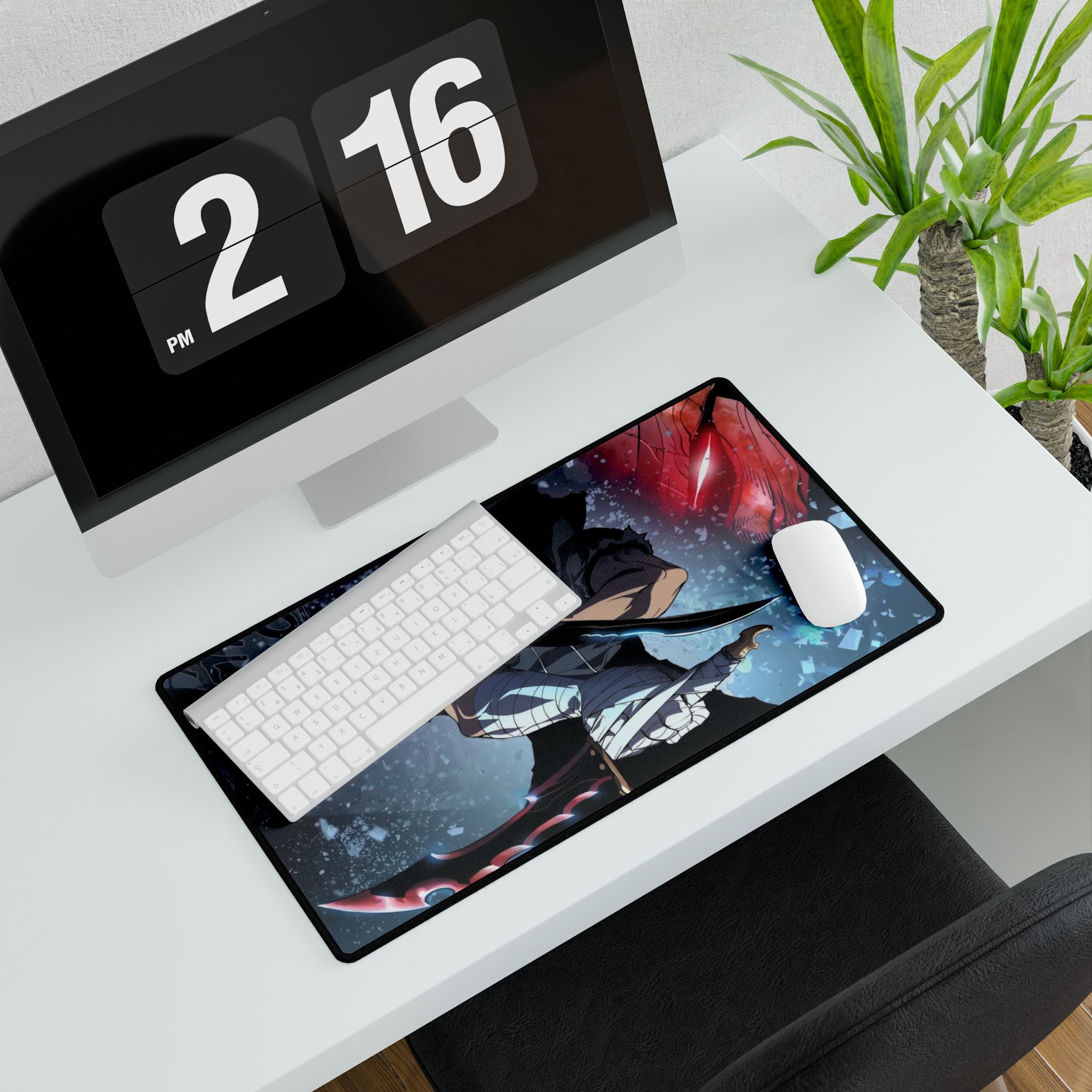 Solo Leveling Sung Jin-Woo Desk Mat | XL Anime Gaming Mouse Pad, Non-Slip